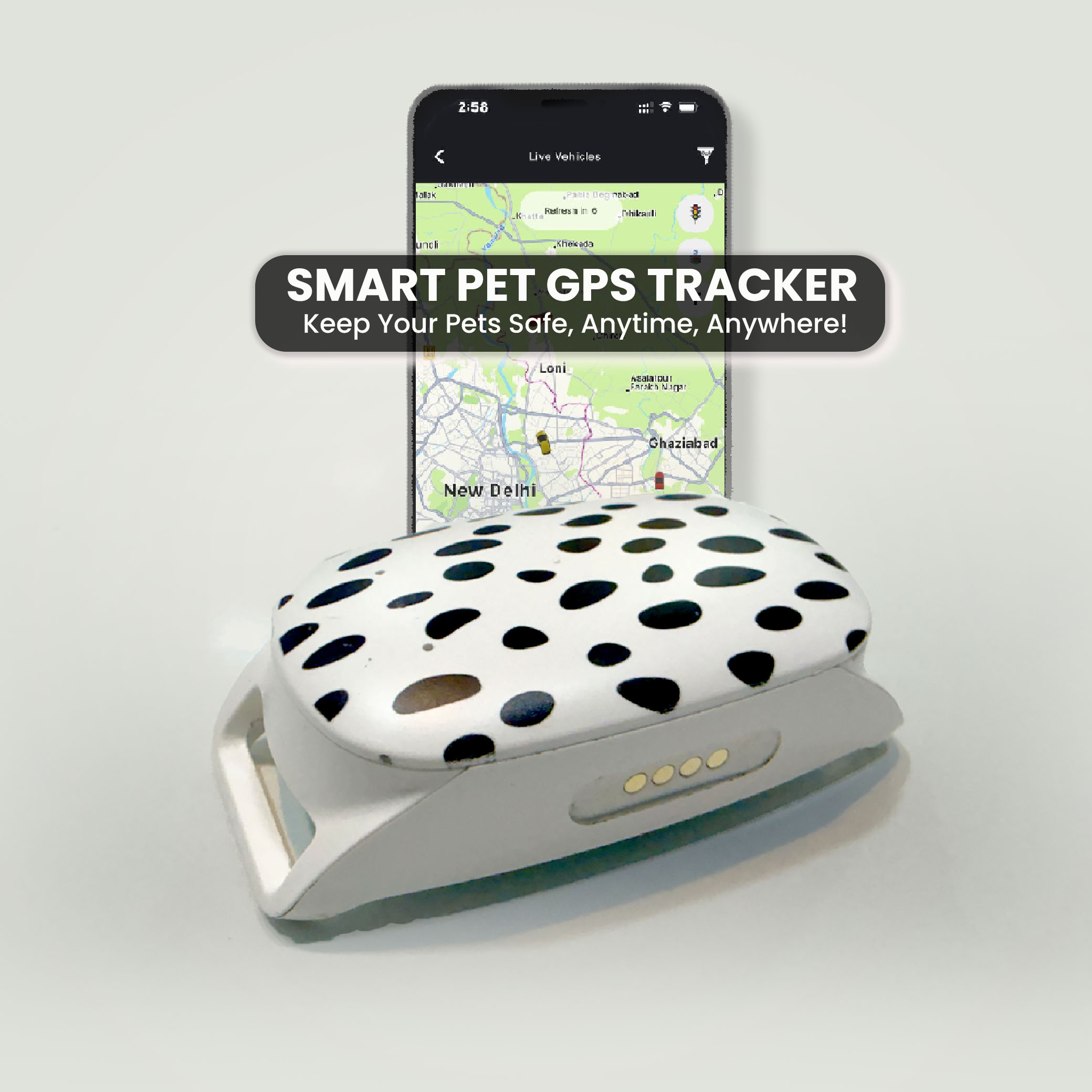 Smart Pet GPS Tracker – Keep Your Pets Safe, Anytime, Anywhere!