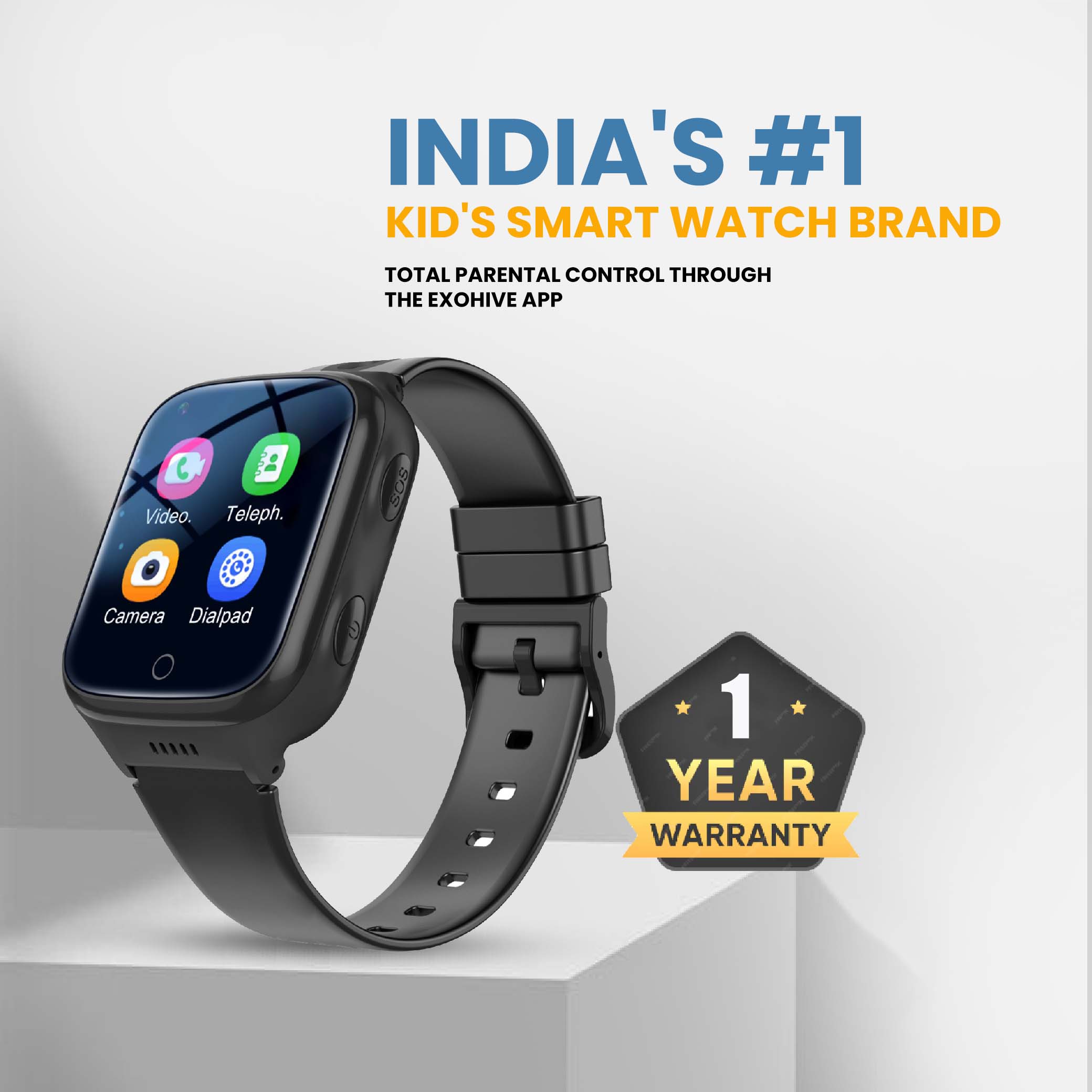 Exohive Digital™ GPS Smartwatch | 1.39" HD Display | 110+ Sports Modes | Heart Rate & SpO2 Monitor | GPS Tracking | Call Function | 7 Days Battery Life