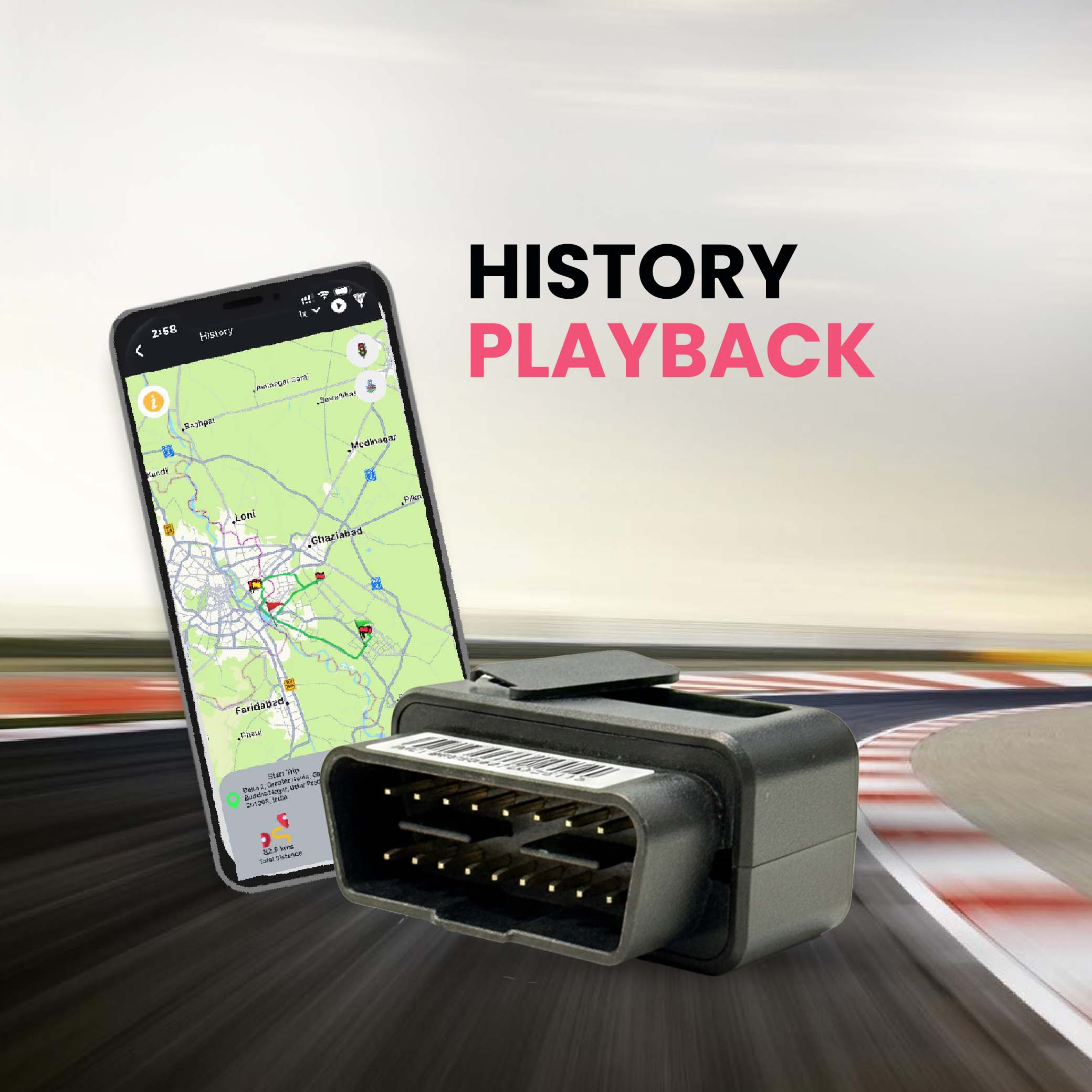 OBD (Plug & Play, Inbuilt Battery) Gps Tracker Only For Car Gps Device